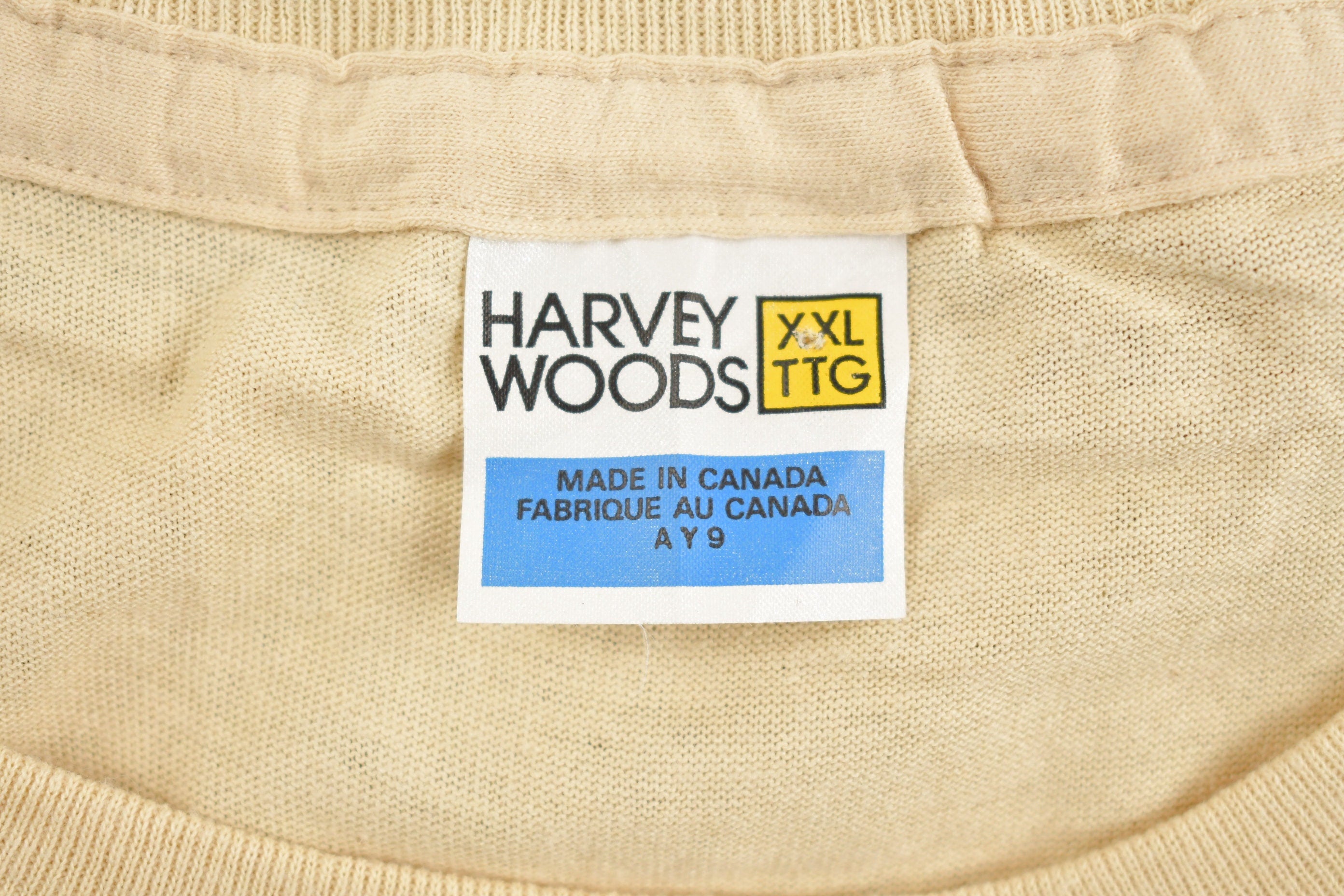 Vintage 1980s Harvey Woods Beige T-Shirt