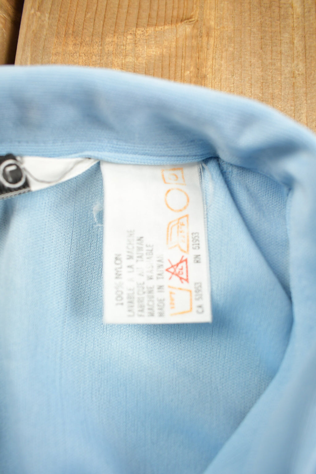 Vintage 1970s KP Spear Collar Zip Up Shirt Light Jacket Striped Cuffs