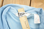 Vintage 1970s KP Spear Collar Zip Up Shirt Light Jacket Striped Cuffs