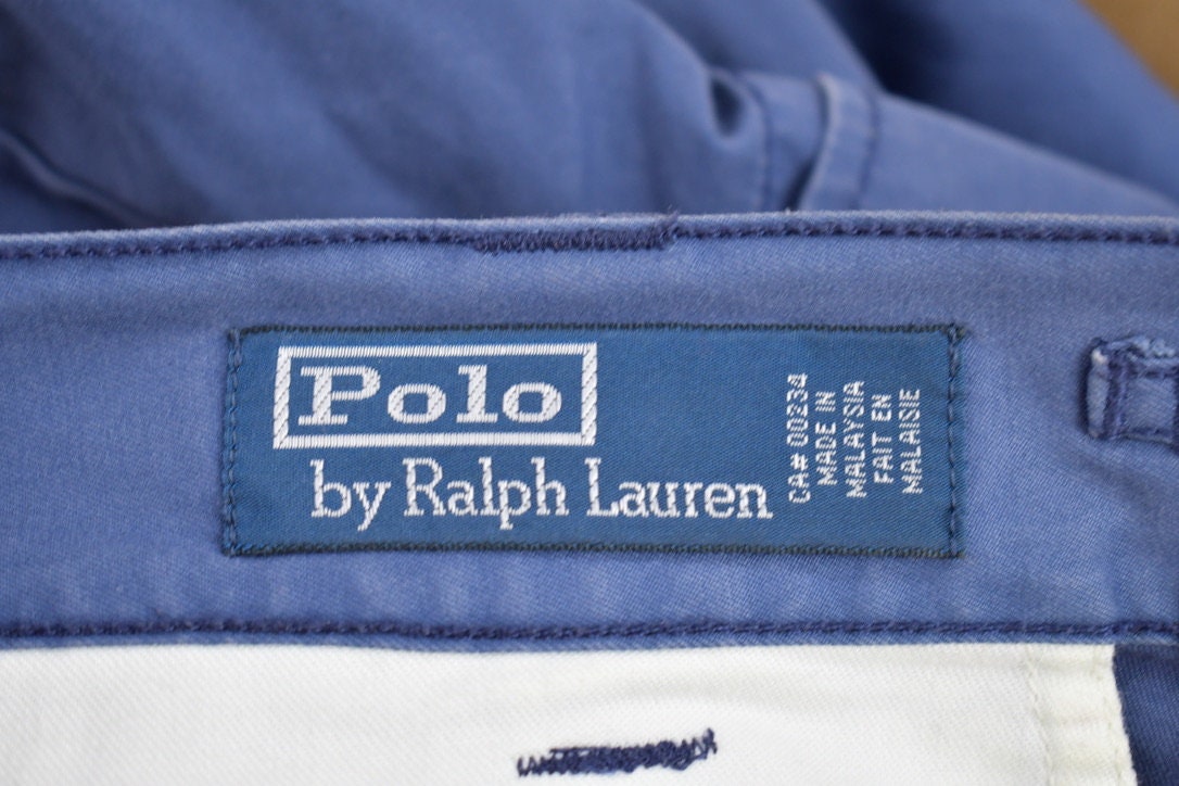 Vintage 1990's Polo Cargo Pants Size 38 x 31.5 / Vintage Polo By Ralph Lauren / Vintage Cargos / Streetwear Fashion / Blue Cargo Pants