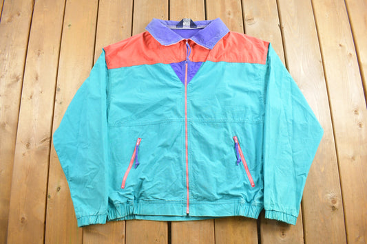 Vintage 1980s Woolrich Windbreaker Jacket / Streetwear / Light Jacket / Vintage Windbreaker / 80s Color Block / 80s Style