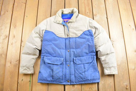 Vintage 1980s Jansport Puffer Jacket / Goose Down Fill / Vintage Bubble Jacket / Winter / Streetwear / 80s Jacket