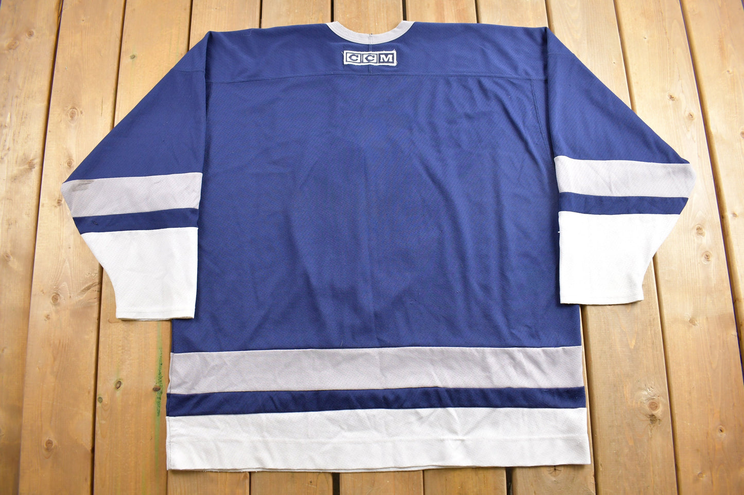 Vintage 1990s Edmonton Oilers NHL CCM Hockey Jersey / Sportswear / Embroidered / Athleisure / Made In Canada / Streetwear / Blank Jersey