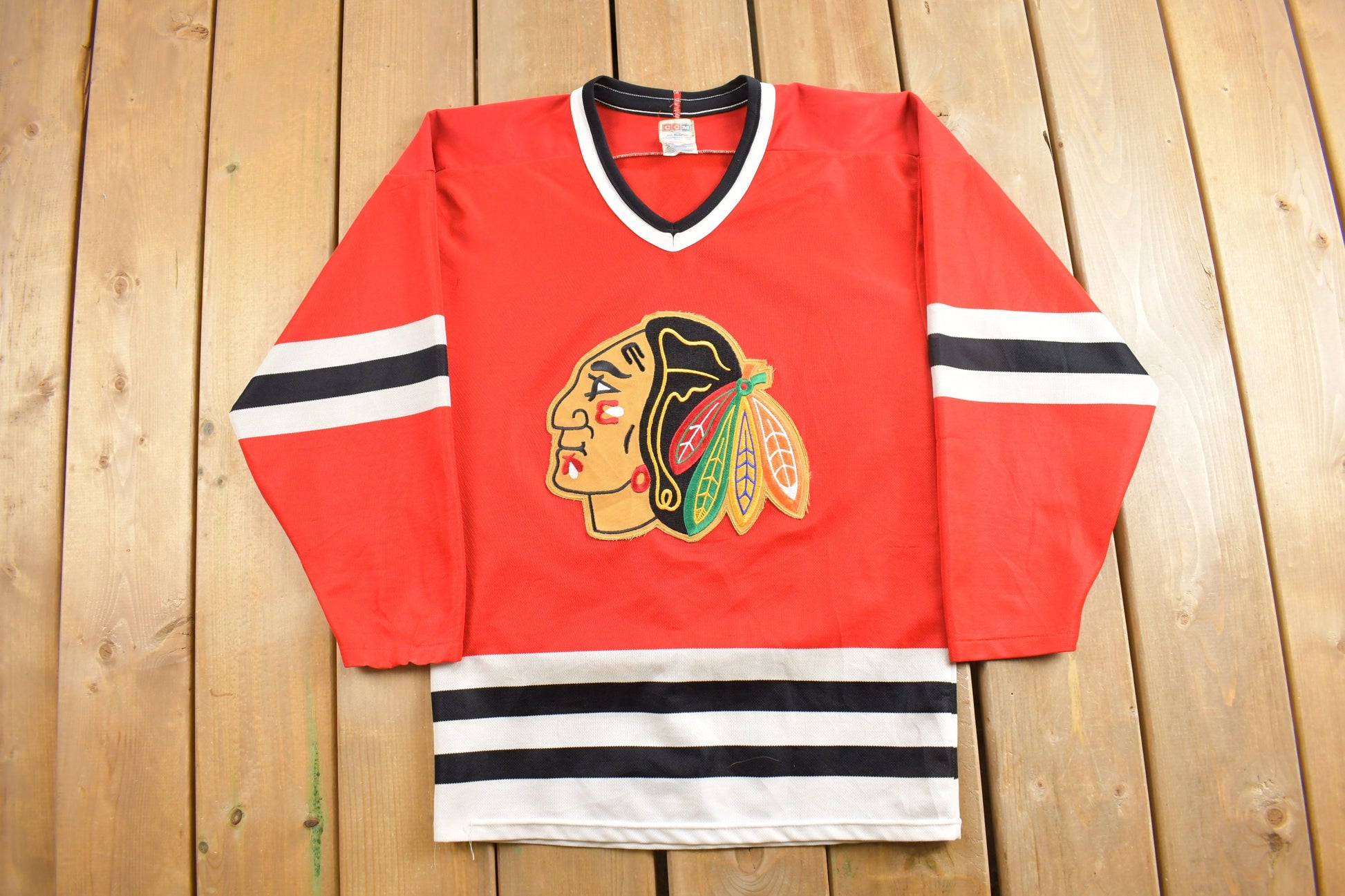 Vintage 1990s Chicago Blackhawks CCM NHL Hockey Jersey