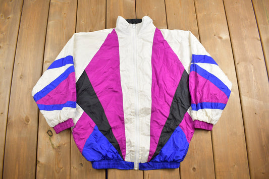 Vintage 1980s Color Block Windbreaker Jacket / Streetwear / Light Jacket / Vintage Windbreaker / 80s Jacket / Vintage Windbreaker