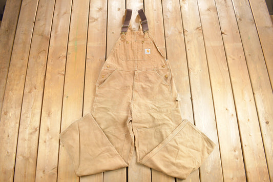 Vintage 1990s Carhartt Double Knee Denim Overalls Size 40 x 30 / Vintage Overalls / Hype Vintage / Vintage Workwear / Made in USA