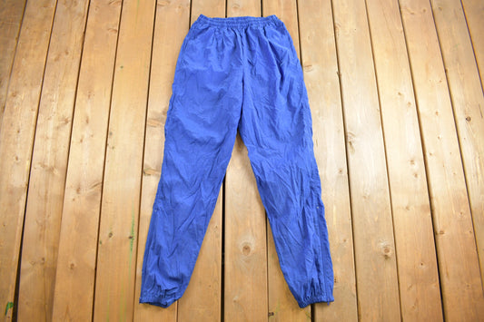 Vintage 1990s Nike Mini Swoosh Track Pants Size Medium / Nike Jogger Pants / Streetwear / 90s Track Pants / Trackpants / Blue