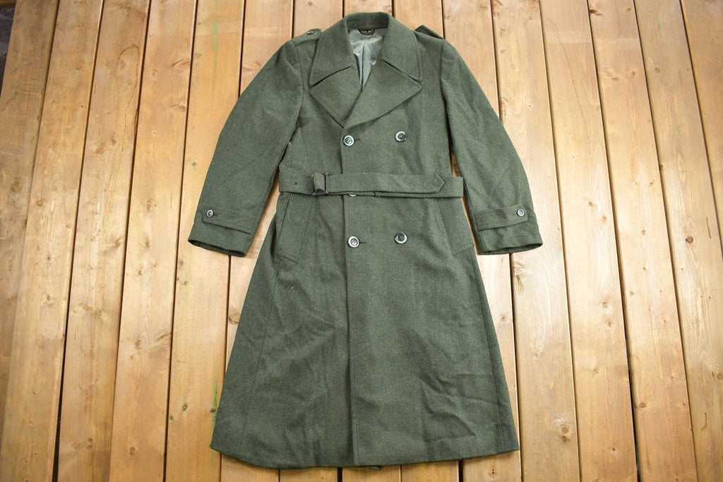 Vintage 1950s Wool Trench Coat