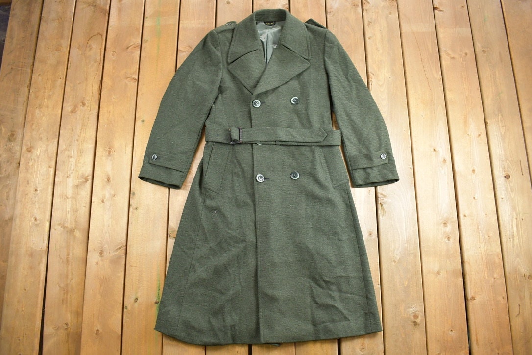 Vintage 1950s Wool Trench Coat