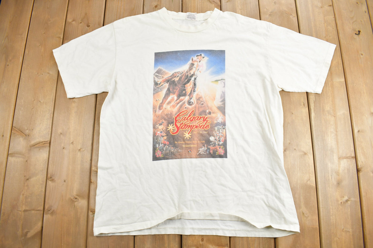 Vintage 2000 Calgary Stampede Souvenir T Shirt / Streetwear / Made In Canada / Vacation Tee / Travel T Shirt / King Fashions / Size XL