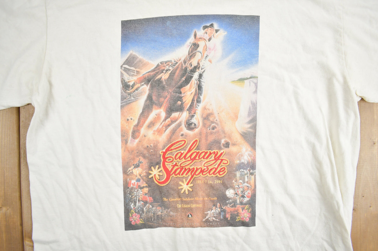 Vintage 2000 Calgary Stampede Souvenir T Shirt / Streetwear / Made In Canada / Vacation Tee / Travel T Shirt / King Fashions / Size XL