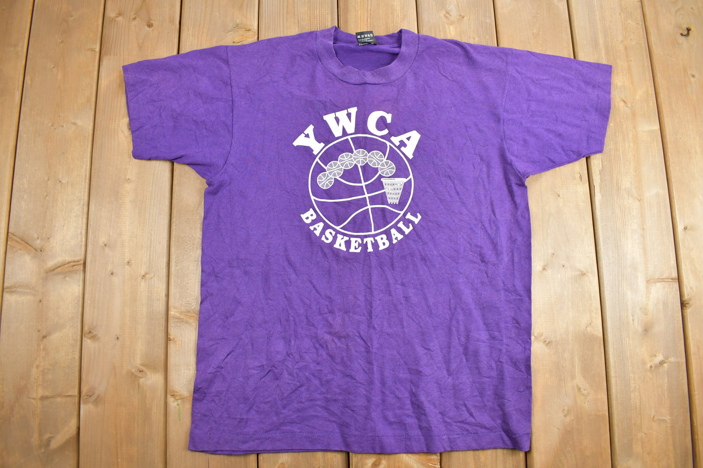 Vintage 1990s YWCA Basketball Number 4 Graphic T-Shirt / Streetwear / Retro Style / 90s Graphic Tee / Single Stitch / Made In USA /