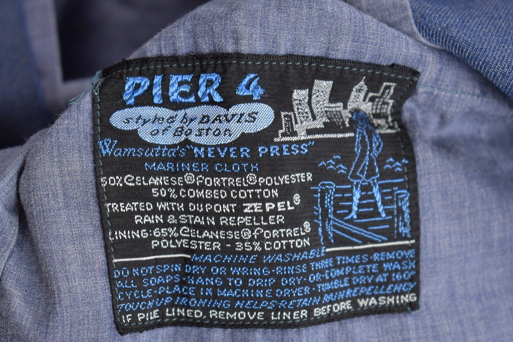 Vintage 1960s Peir 4 Denim Trench Coat