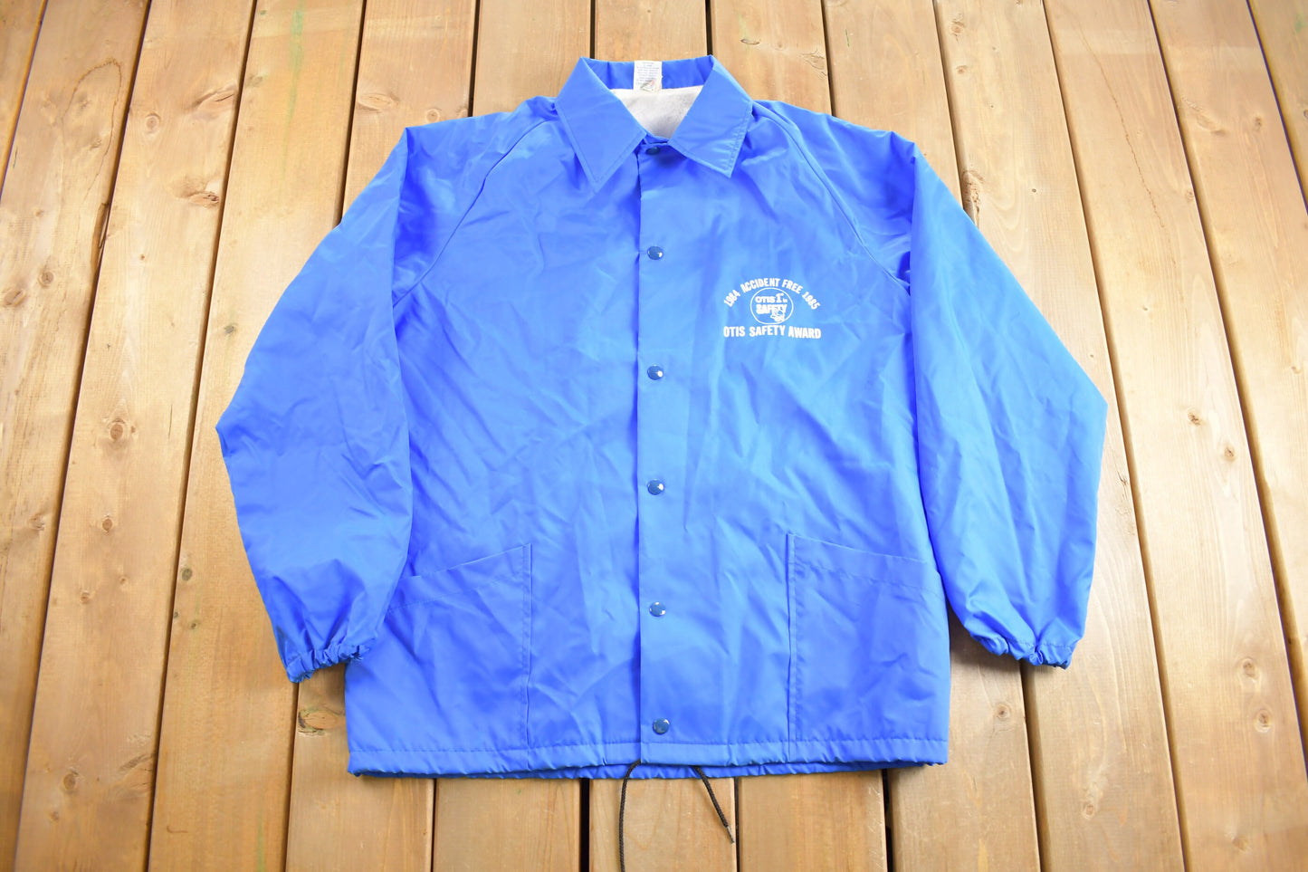 Vintage 1985 Otis Safety Award Windbreaker Jacket / Streetwear / Light Jacket / Vintage Windbreaker / Union Made In USA