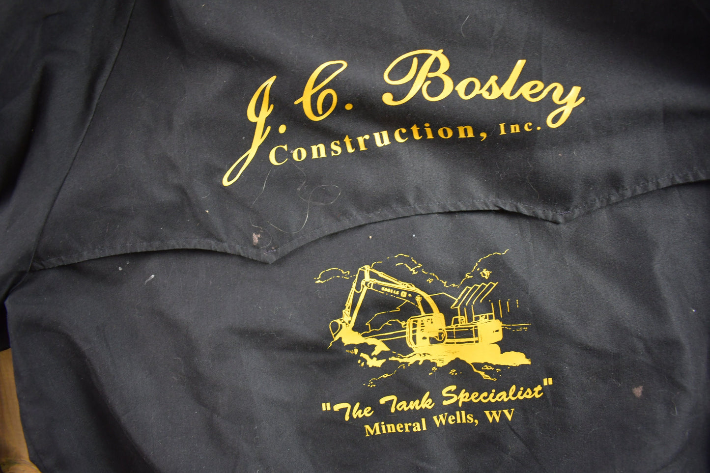 Vintage 1980s JC Bosley Construction Windbreaker Jacket / Sportsmaster / Made IN USA / Mineral Wells West Virginia / Vintage Windbreaker