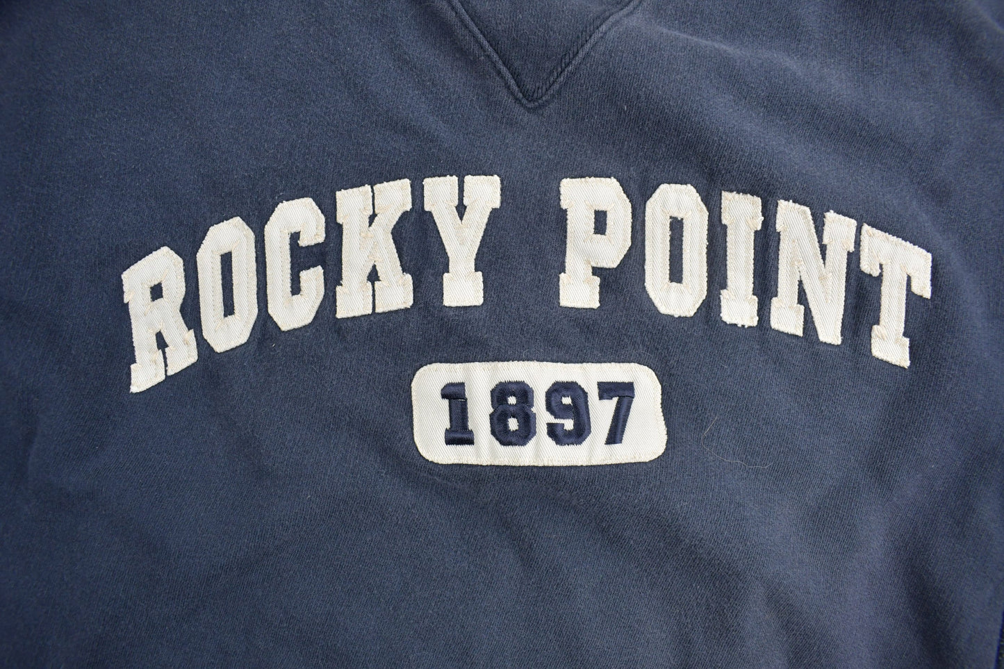 Vintage 1990s Rocky Point J. America Crewneck Sweatshirt / 90s Crewneck / Made In USA / Streetwear / Embroidered /