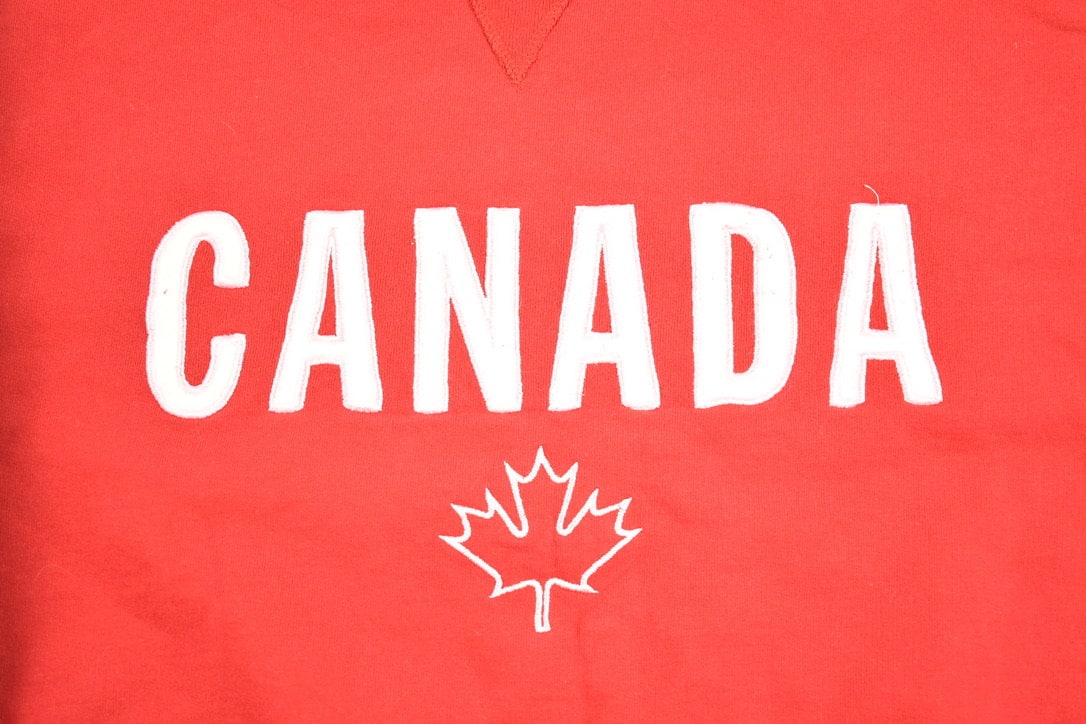 Vintage 1990s Roots Canada Crewneck Sweatshirt / 90s Crewneck / Made In Canada / Streetwear / Embroidered / IBM