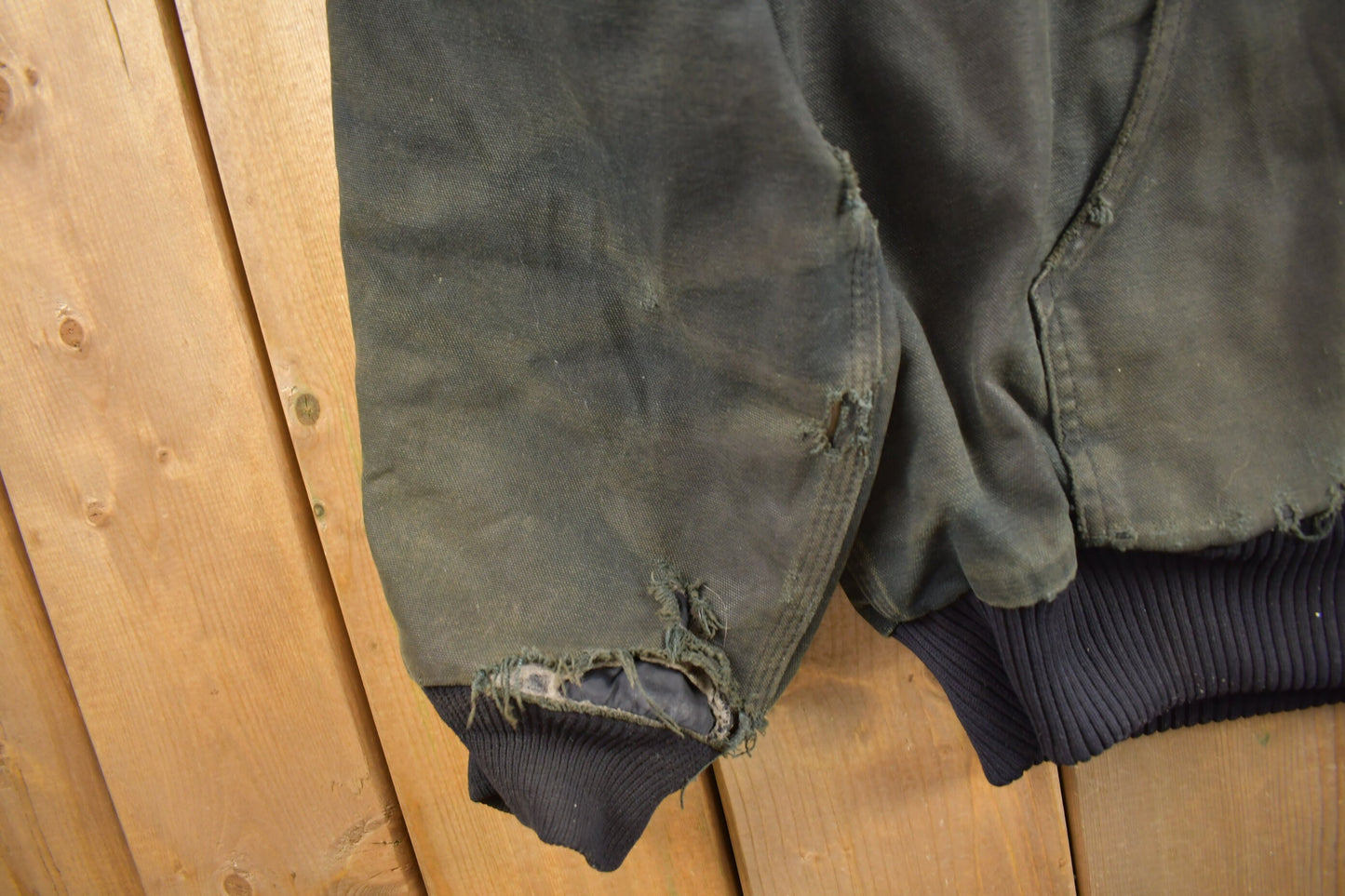 Vintage 1990s Carhartt Thrashed Active Jac Work Jacket / Workwear / Distressed Carhartt Jacket / Vintage Carhartt / Made In USA