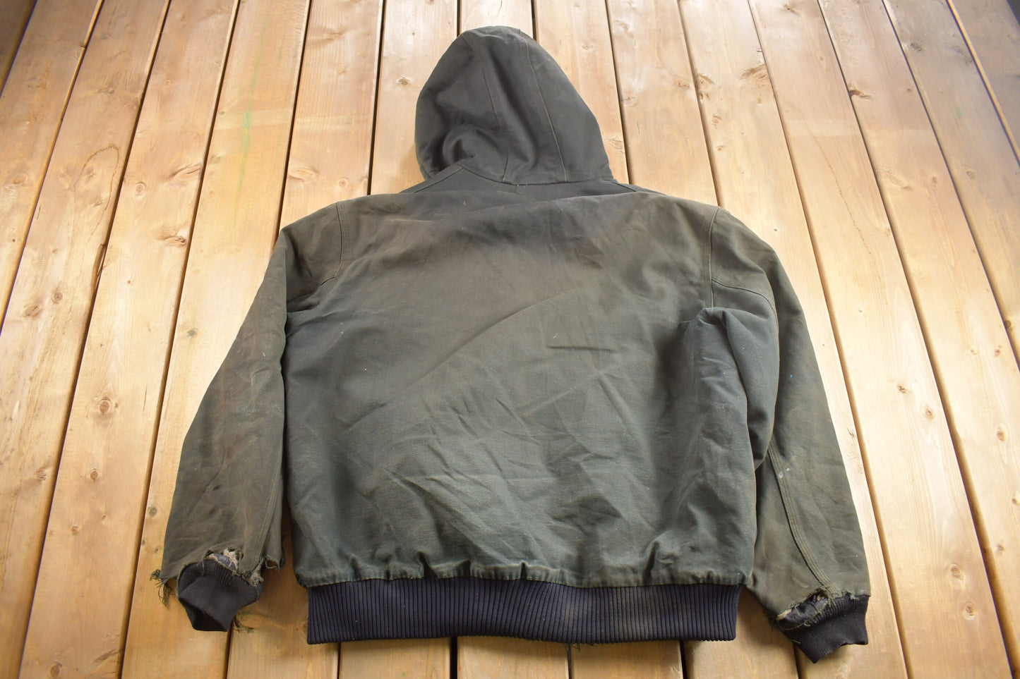 Vintage 1990s Carhartt Thrashed Active Jac Work Jacket / Workwear / Distressed Carhartt Jacket / Vintage Carhartt / Made In USA