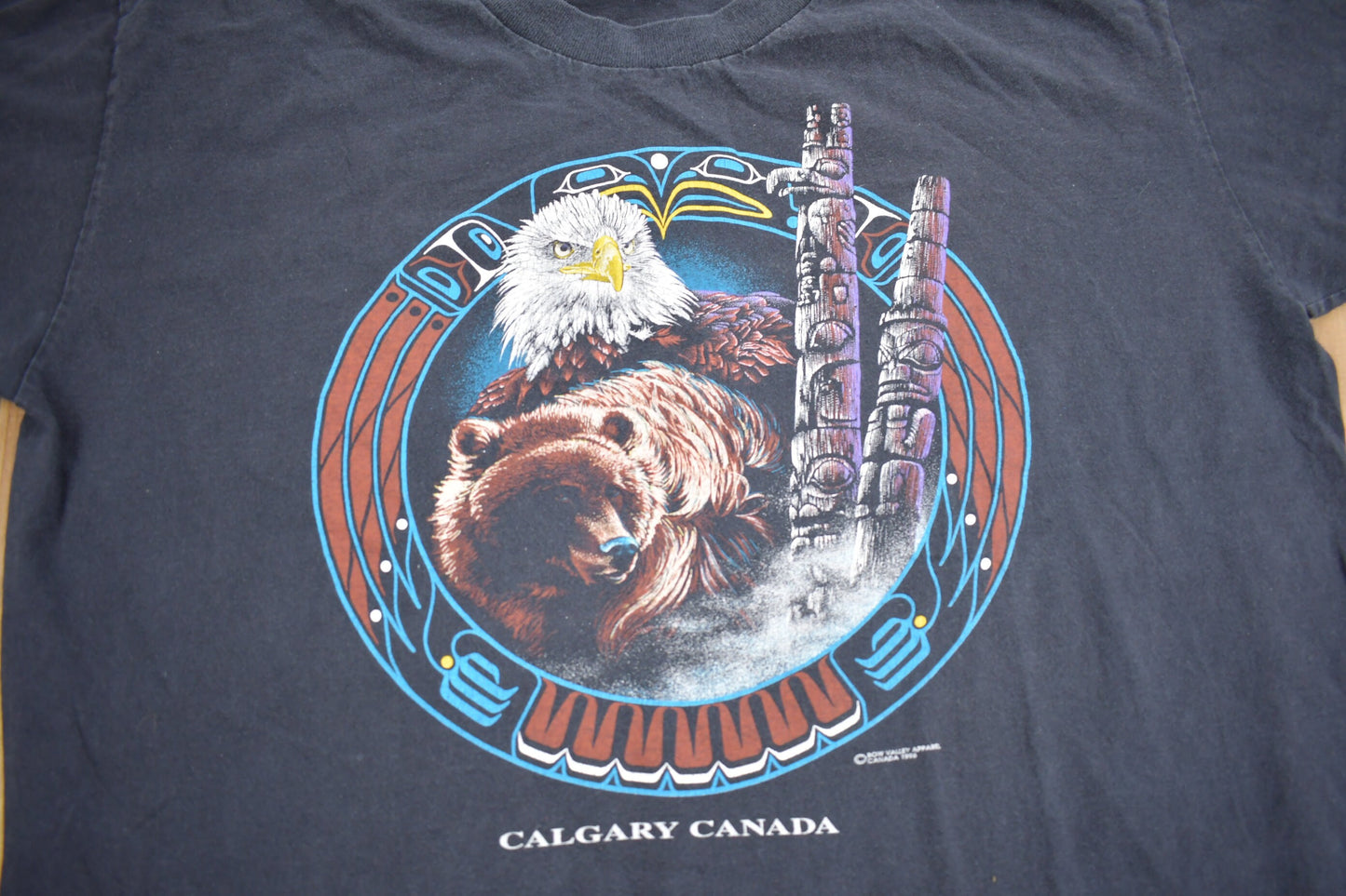 Vintage 1996 Calgary Canada Souvenir T Shirt / Streetwear / Made In Canada / Outdoorsman / Travel T Shirt / Single Stitch