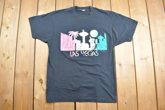 Vintage 1980s Las Vegas Souvenir T Shirt / Streetwear / Made In USA / Vacation Tee / Travel T Shirt /