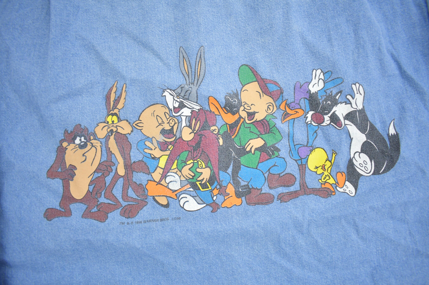 Vintage 1996 Warner Brother's Looney Tunes Button Up Shirt / 90s Cartoon Character / Acme Clothing / Streetwear / Warner Bros