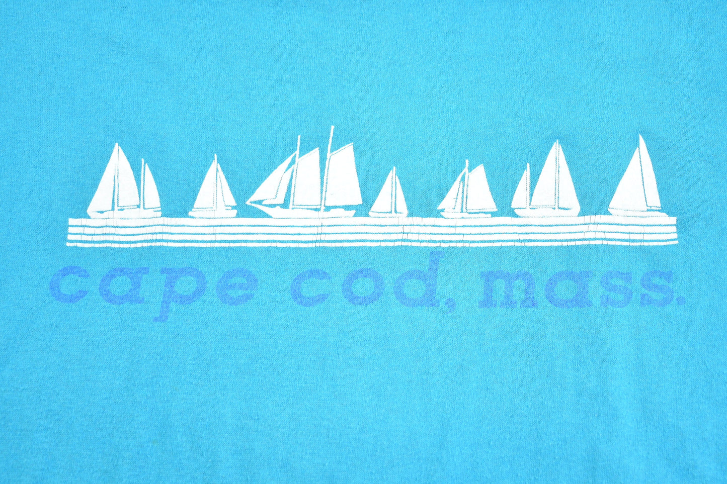 Vintage 1980s Cape Cod Mass Graphic Souvenir T Shirt / Streetwear / Made In USA / Vacation Tee / Travel T Shirt