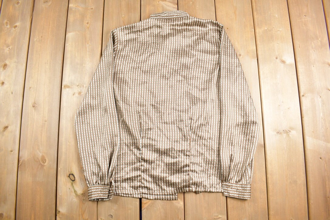 Vintage 1980s Gordon Band Collar Button Up Shirt