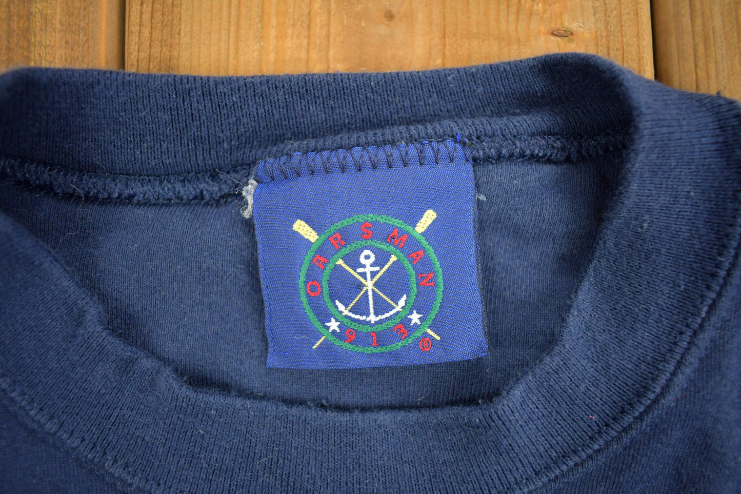 Vintage 1990s Navy Old Saybrook, CT Sweatshirt / 90s Crewneck / Souvenir Sweater / Tourist / Travel And Vacation