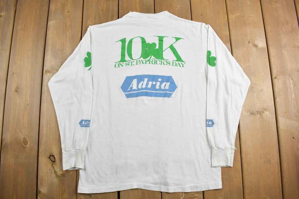 Vintage 1990s 10K On St Patricks Day Long Sleeve Graphic T-Shirt