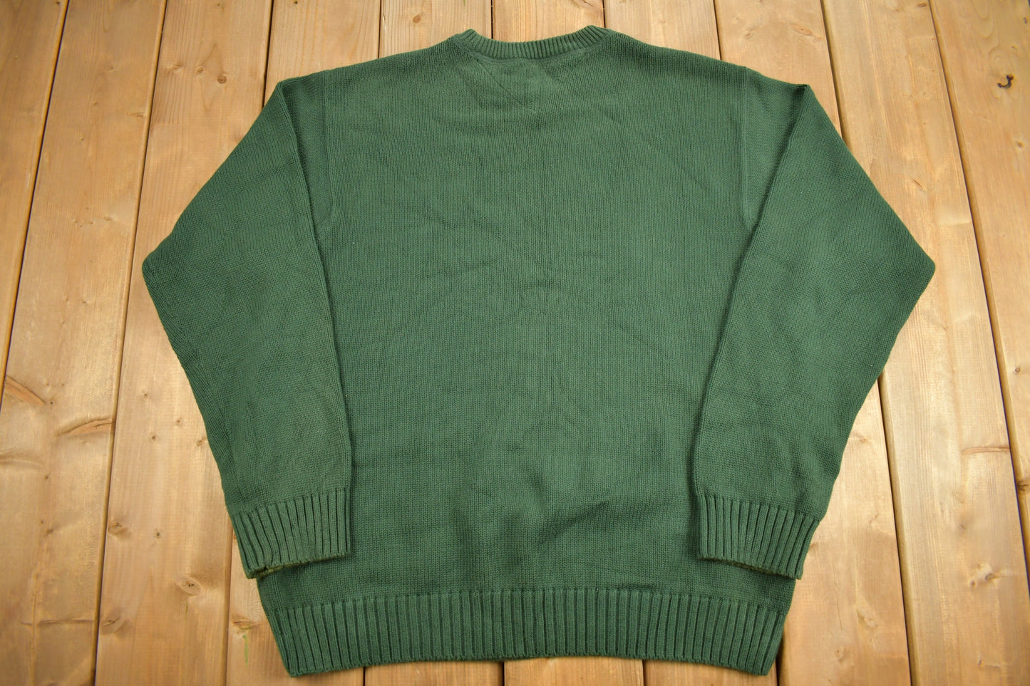 Vintage 1990s Tommy Hilfiger Knitted Sweater / Vintage 90s Crewneck / Pattern Sweater / Outdoor / Pullover Sweatshirt/ 90s Tommy