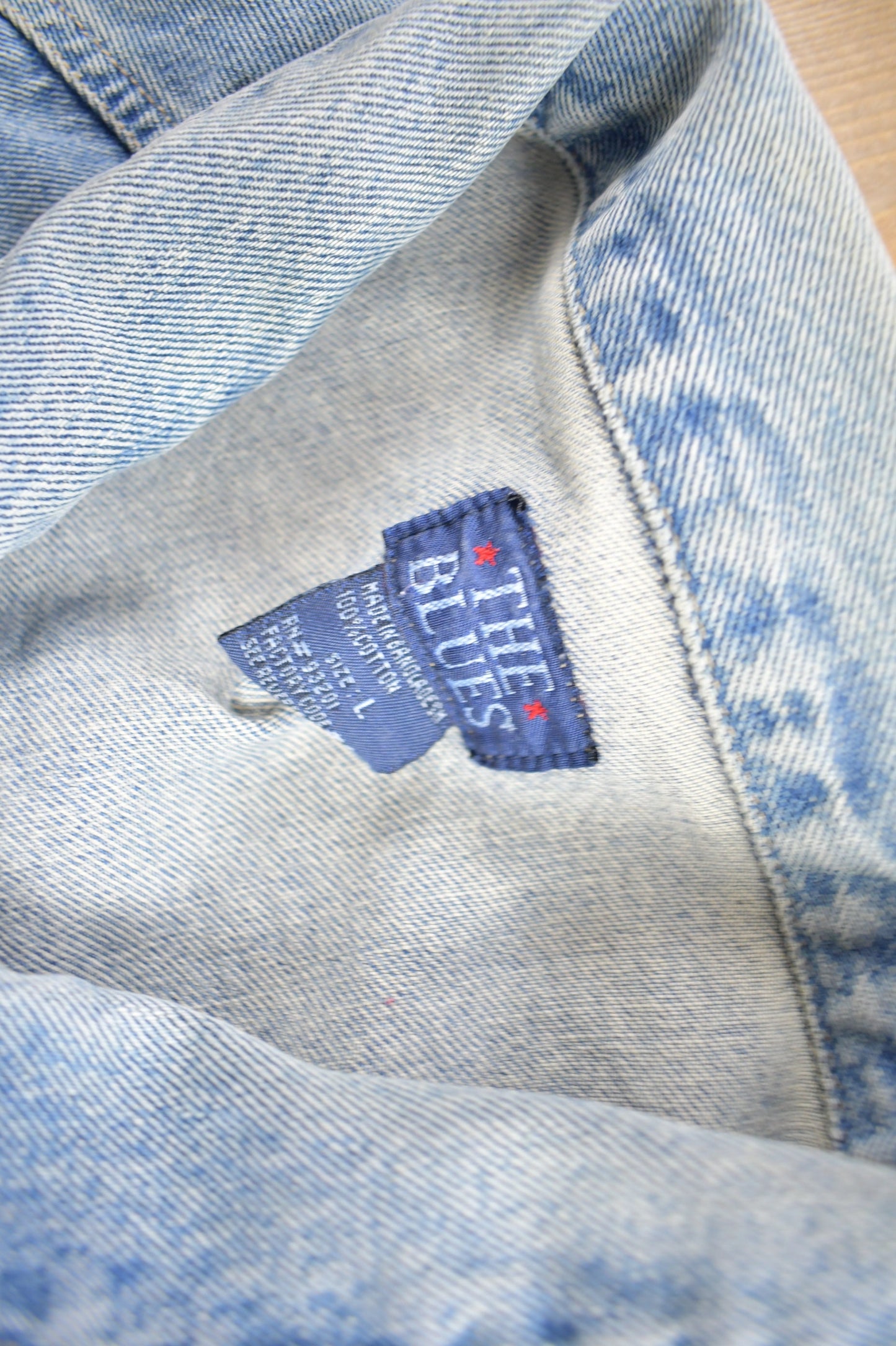 Vintage 1990s The Blues Jean Jacket / Vintage Denim / Streetwear / Fall Jacket / Jean Jacket