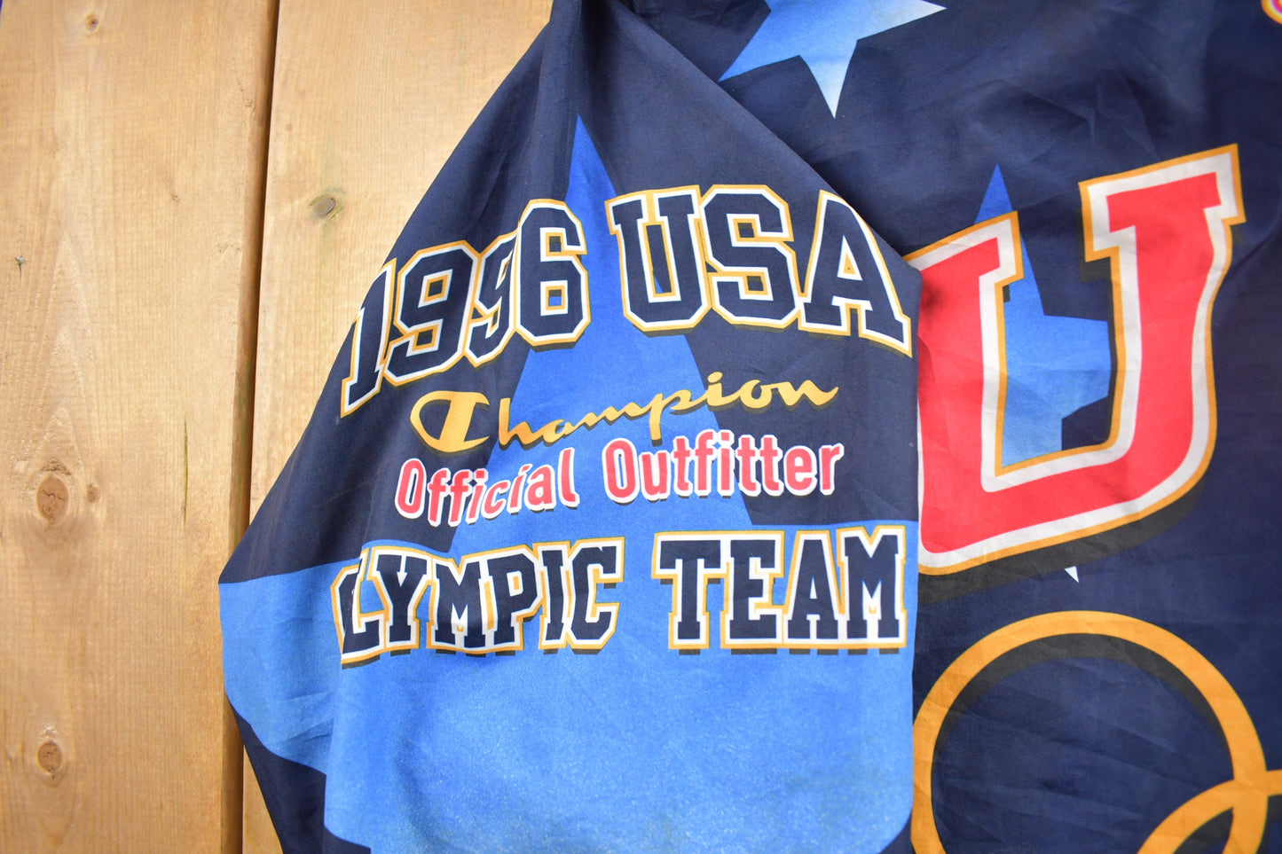 Vintage 1996 Atlanta Olympics Team USA Champion Windbreaker / Sportswear / All Over Print / Vintage Champion / Olympic Jacket