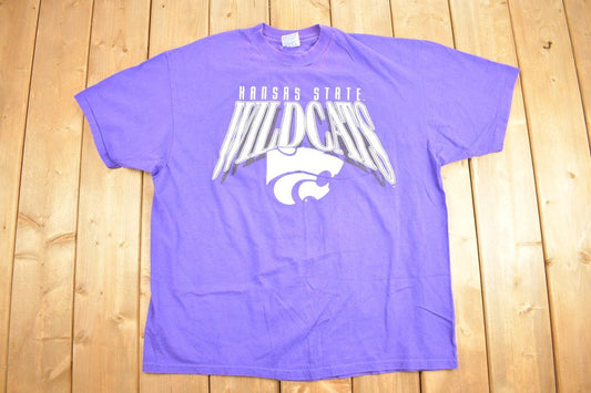 Vintage 1990s Hansas State Wildcats Collegiate T-Shirt / NCAA Tee / Americana / Sportswear / Vintage Collegiate T Shirt