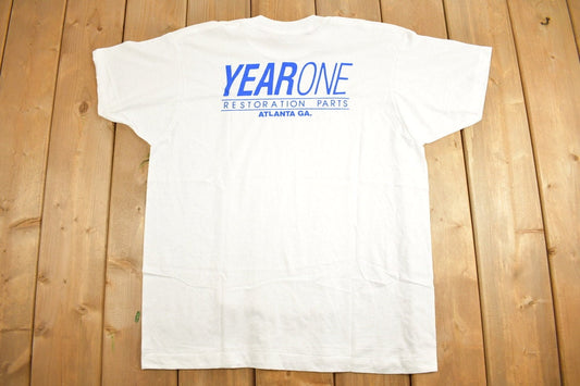 Vintage 1990s Year One Atlanta GA Graphic T-Shirt / Streetwear / Retro Style / Single Stitch / Made In USA / 90s Graphic Tee