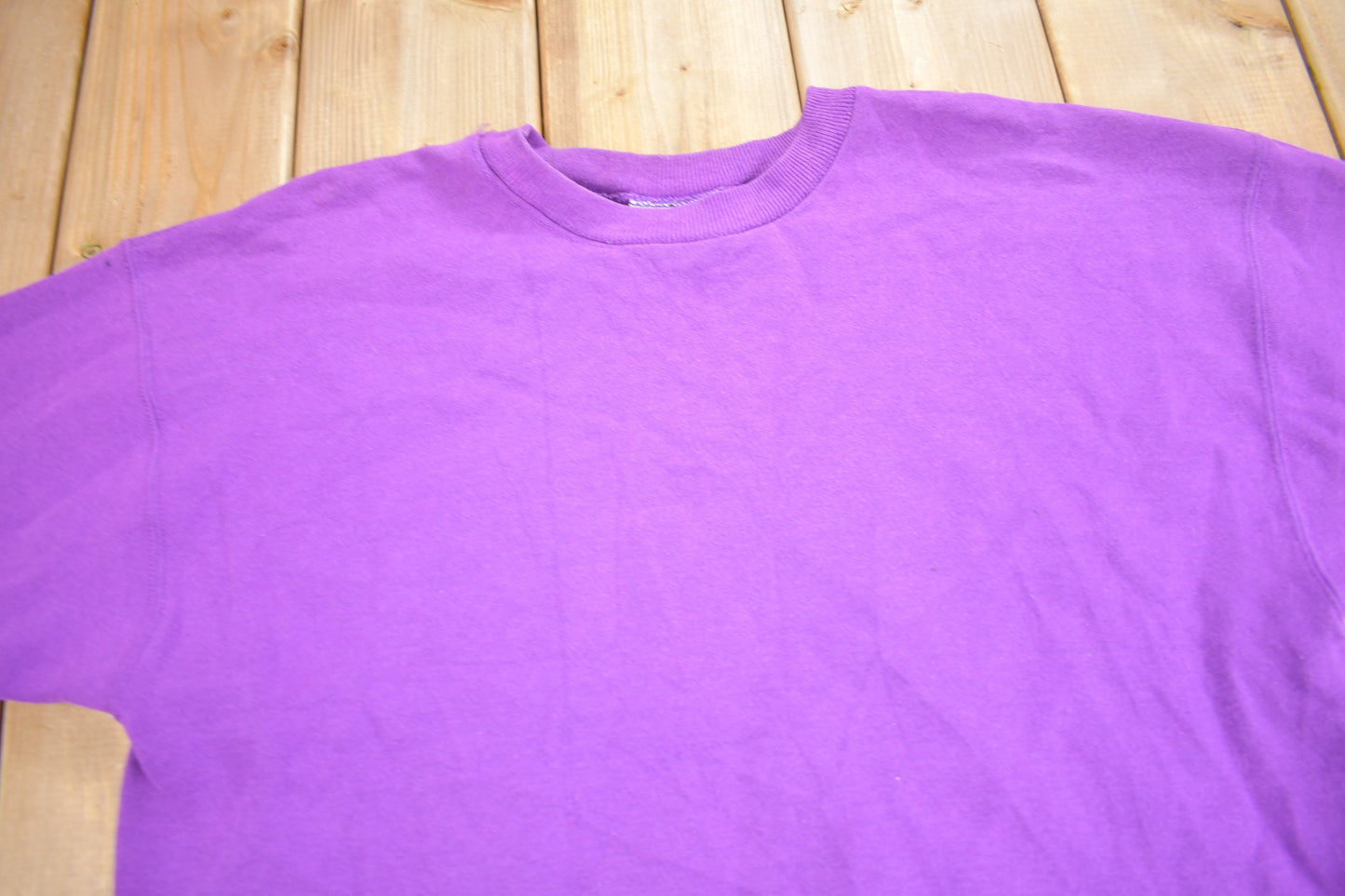 Vintage 1990s Lee Heavy Weight Blank Crewneck Sweatshirt / 90s Crewneck / Made In USA / Streetwear / Purple Blank Crewneck