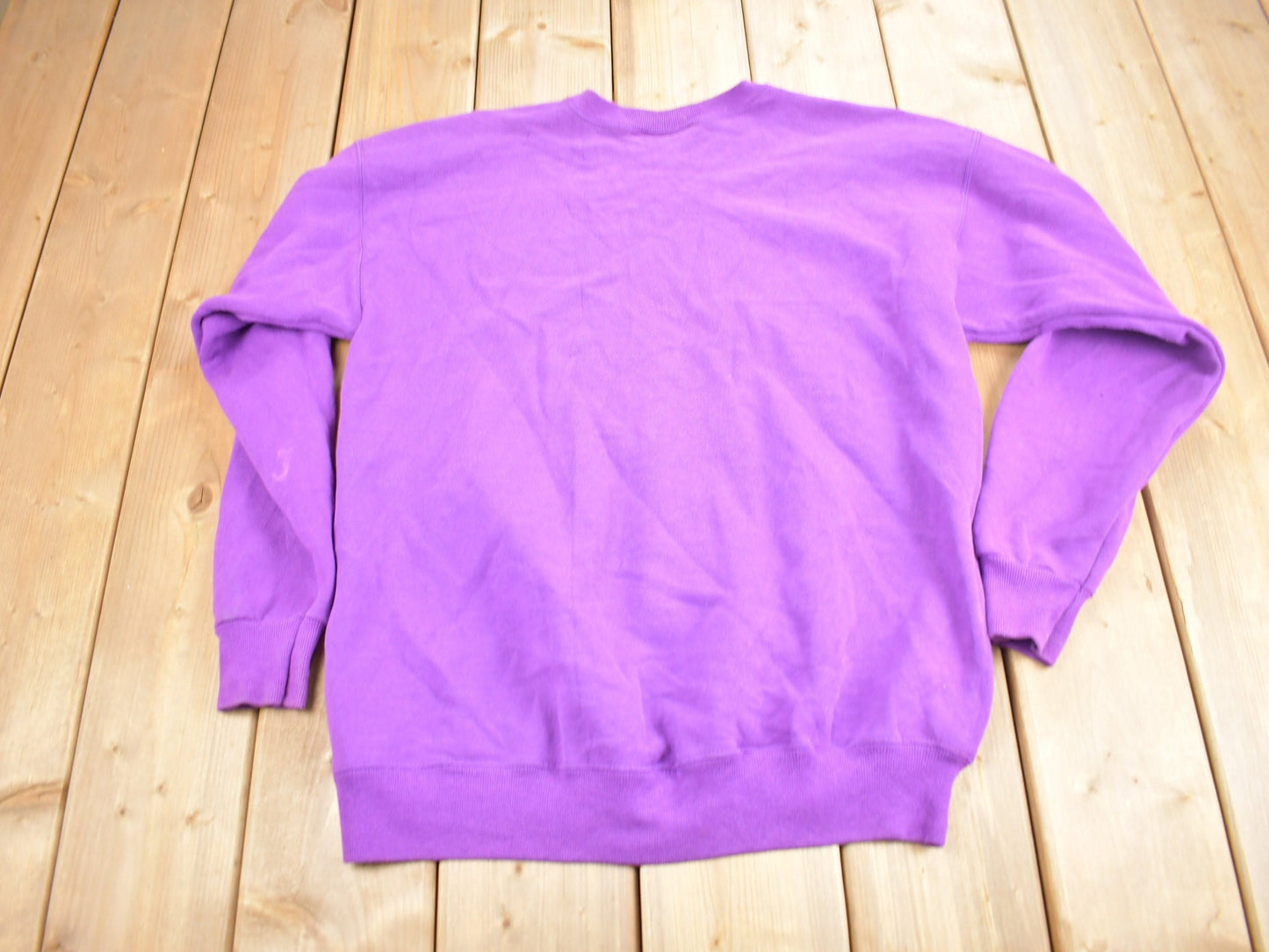 Vintage 1990s Lee Heavy Weight Blank Crewneck Sweatshirt / 90s Crewneck / Made In USA / Streetwear / Purple Blank Crewneck