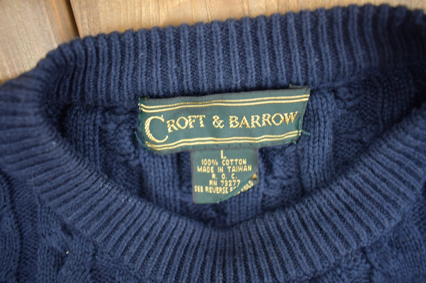 Vintage 1990s Croft & Barrow Winter Cable Knit Crewneck Sweater / Vintage 90s Crewneck / All Over Pattern