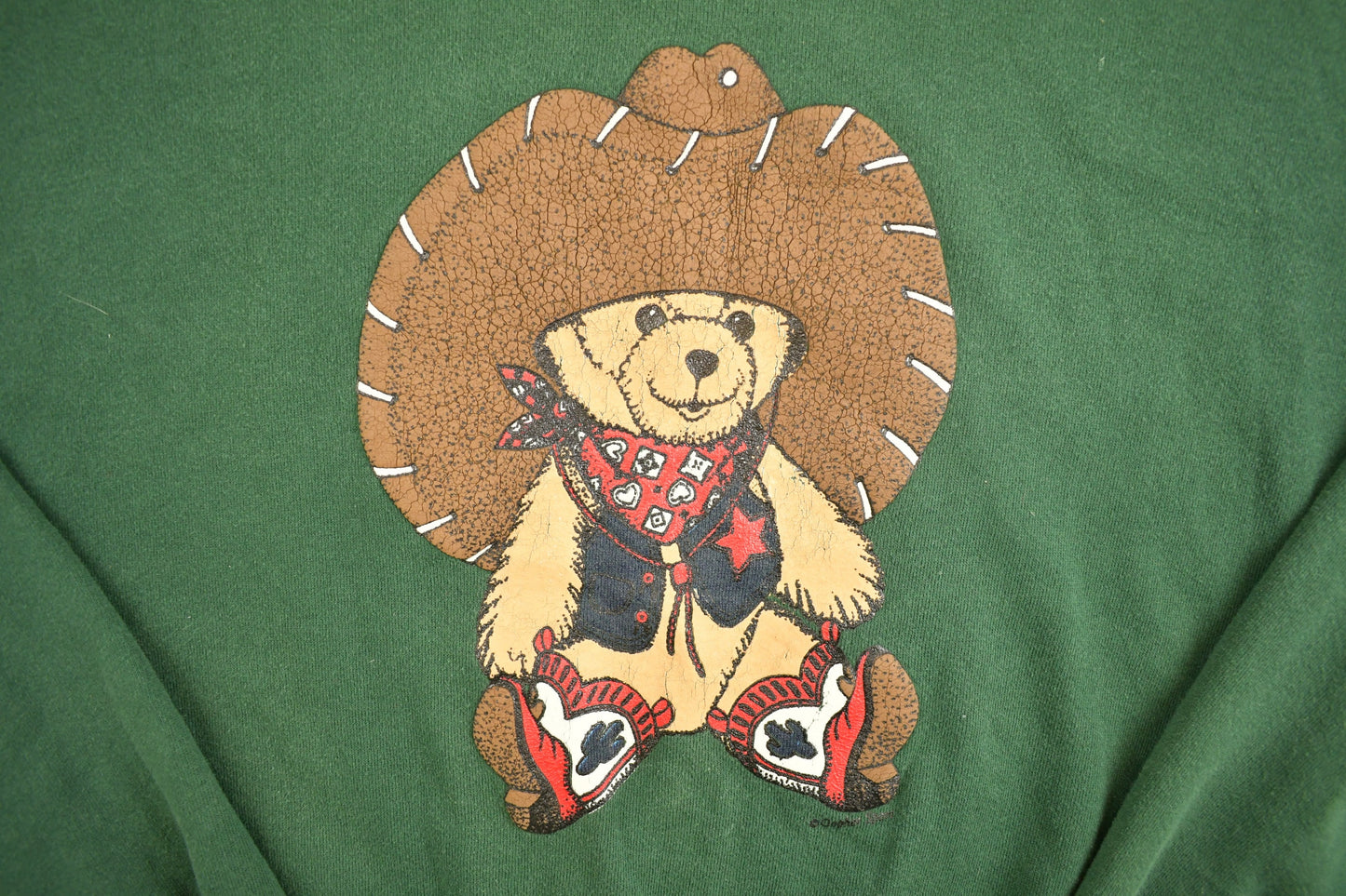 Vintage 1990s Gopher Sport Cowboy Bear Turtleneck / Souvenir / Vintage Sweatshirt / Western Theme / Cute / Made In USA / Paisley