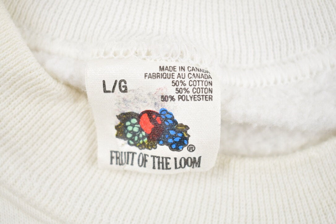 Vintage 1990s 'Sweep' Curling Theme Graphic Print Crewneck Sweatshirt / 90s Crewneck / Made In Canada / Streetwear / Fruit Of The Loom /