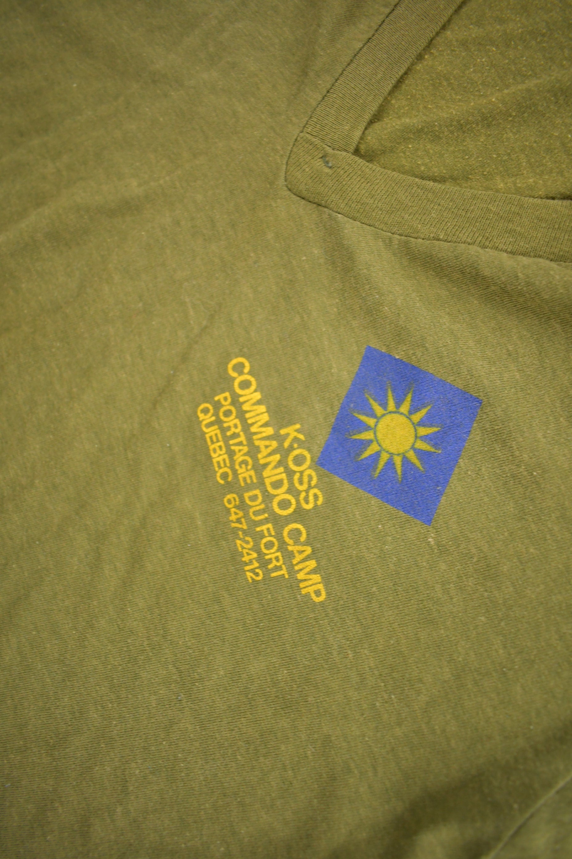 Vintage 1970s K-OSS Commando Camp Graphic T Shirt