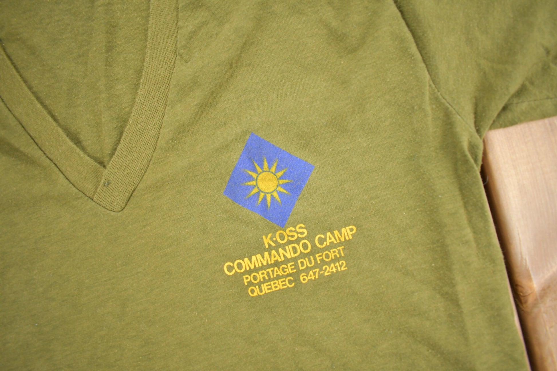 Vintage 1970s K-OSS Commando Camp Graphic T Shirt