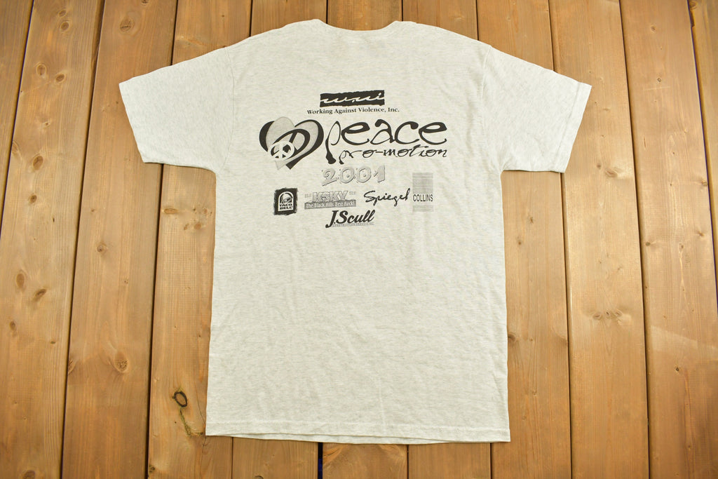 Vintage Y2K Peace Pro-Motion 2001 Graphic T-Shirt Streetwear
