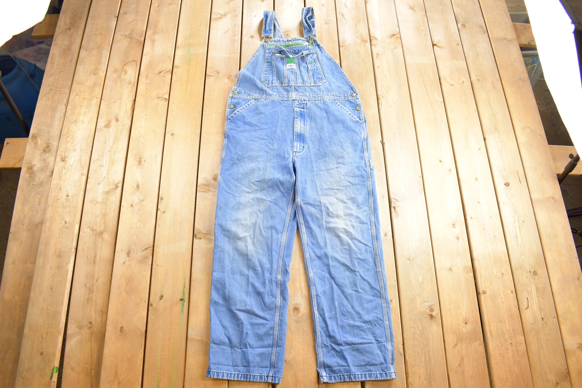 Vintage 1990s Liberty Jeans Denim Overalls Size 40 x 30.5