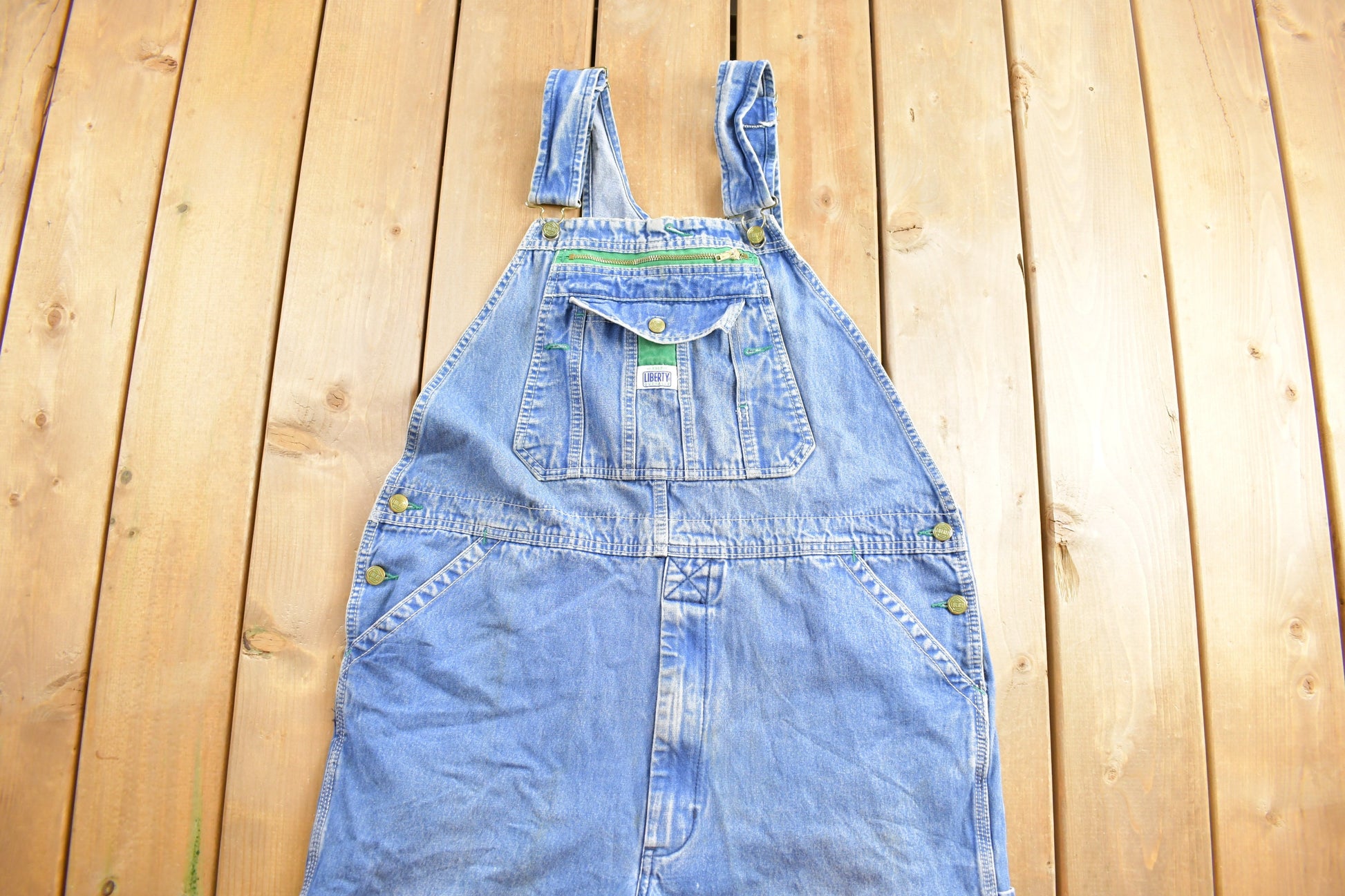 Vintage 1990s Liberty Jeans Denim Overalls Size 40 x 30.5