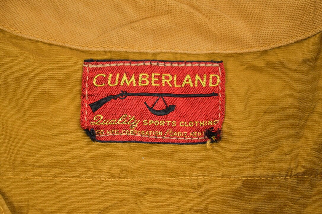 Vintage 1970s Cumberland Hunting Vest / Outdoorsman / Streetwear / Hiking / Hunting Vest / Fishing / Yellow Vest / Tactical Vest /