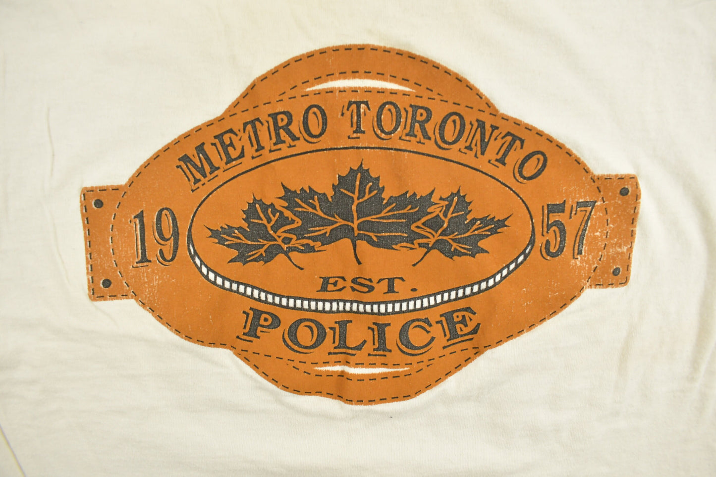 Vintage 1990s Metro Toronto Police Graphic T-Shirt / Streetwear / Retro Style / Single Stitch / Made In Canada / 90s Graphic Tee