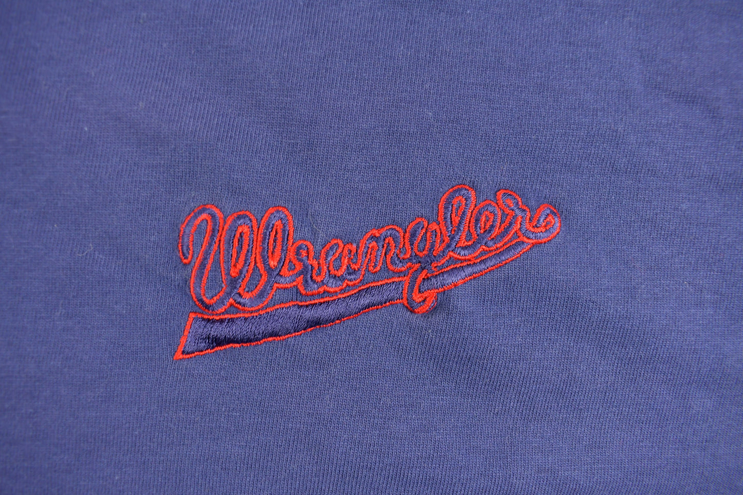 Vintage 1990s Blue Wrangler Crewneck Sweatshirt / 90s Crewneck / Streetwear / Embroidered / Essentials / Vintage Wrangler / 90s Vintage