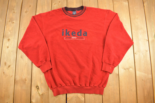 Vintage 1990s IKEDA 700 Series Crewneck Sweatshirt / 90s Crewneck / Made In Canada / Essential / Streetwear / Vintage IKEDA