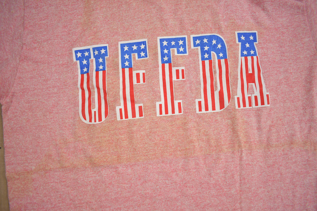 Vintage 1960s UFFDA Graphic Ringer T Shirt